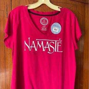 Life Is Good V-Neck T-shirt NWT Fushia XL